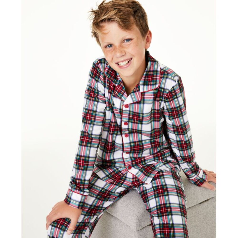Family PJs Matching Family Pajamas Kids Stewart Plaid Pajama Set